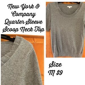 Gray New York & Company Shirt